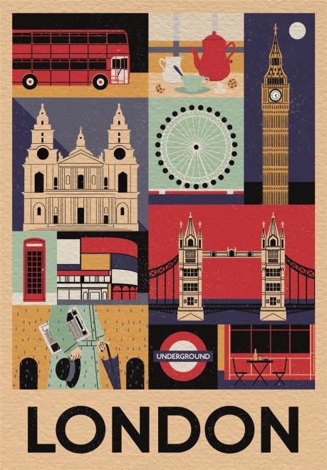 Puzzle de 1000 piezas Style in the City Londres – caja compacta CLEMENTONI