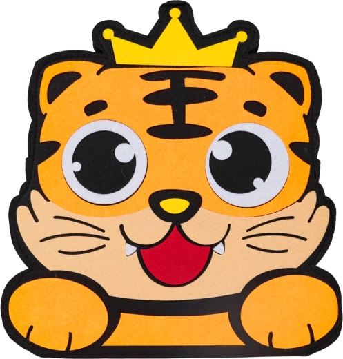Adorable motivo de león y colores vivos