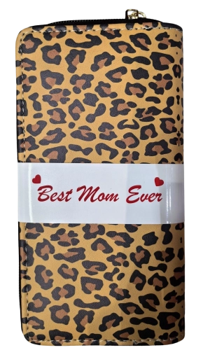 Cartera pequeña de mujer Pink con estampado de leopardo