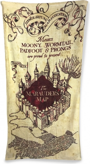 Toalla de baño Harry Potter Mapa del Merodeador 75 × 150 cm algodón
