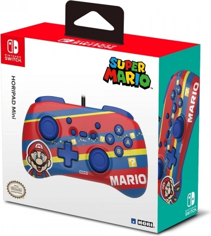 Mando con cable compacto HORIPAD Mini para Nintendo Switch Super Mario – Rojo