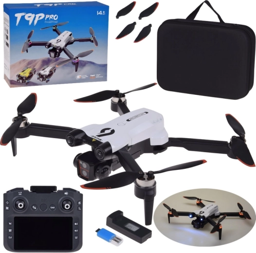 Dron plegable con cámara y tarjeta de memoria