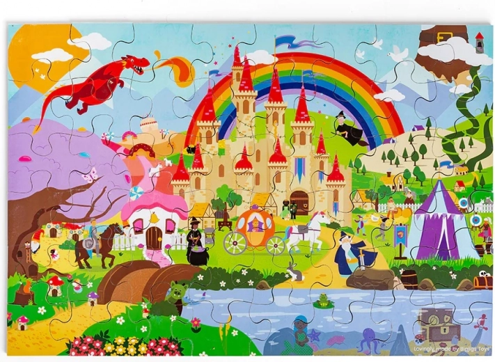 Bigjigs Toys puzzle Mundo de fantasía – rompecabezas de madera para el suelo