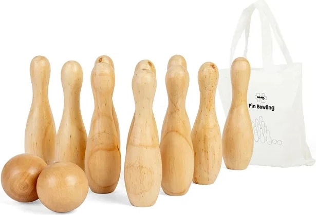 Bigjigs Toys Bolos de madera para niños