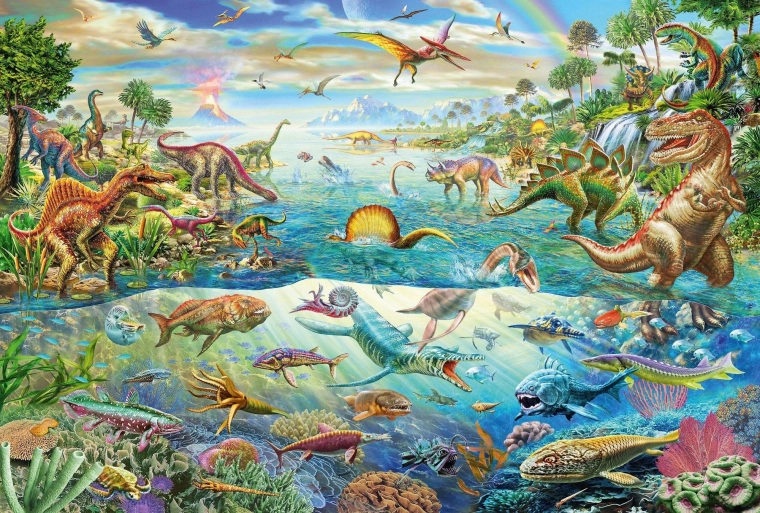 Puzzle Mundo de los dinosaurios 200 piezas SCHMIDT