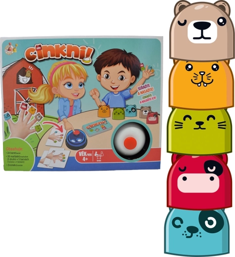 Studo Games Cinkni! juego de reflejos con timbre y marionetas de dedo