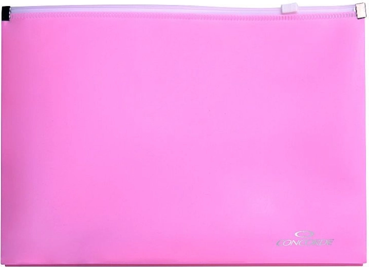 Carpeta portadocumentos con cremallera A5 rosa pastel CONCORDE