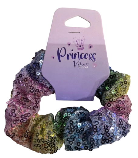 Goma para el pelo PINK tipo scrunchie con lentejuelas - 1 pieza