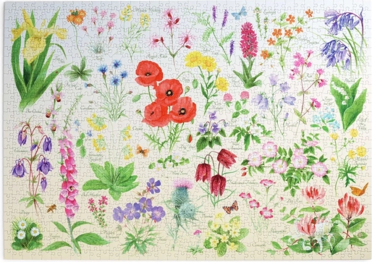 Rompecabezas House of Puzzles Flores del prado, 1000 piezas