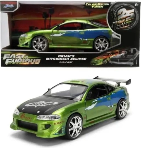 Modelo metálico Jada Mitsubishi Eclipse 1995 de la película Fast & Furious a escala 1:24