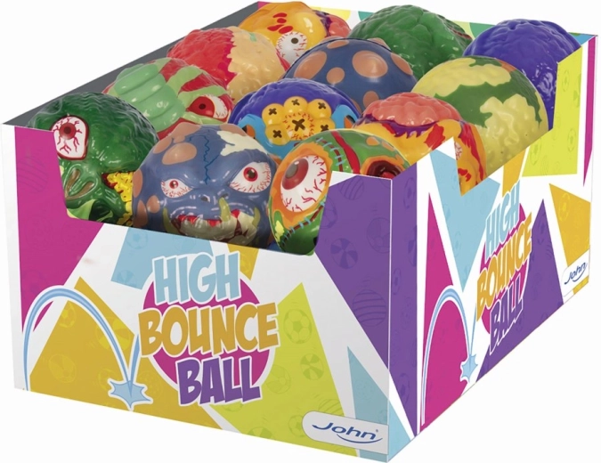 Pelota de goma infantil John con motivo de monstruos, 8 cm - 1 unidad