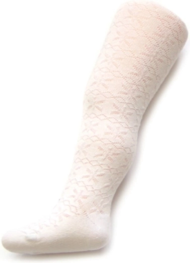 Leotardos infantiles jacquard New Baby blancos