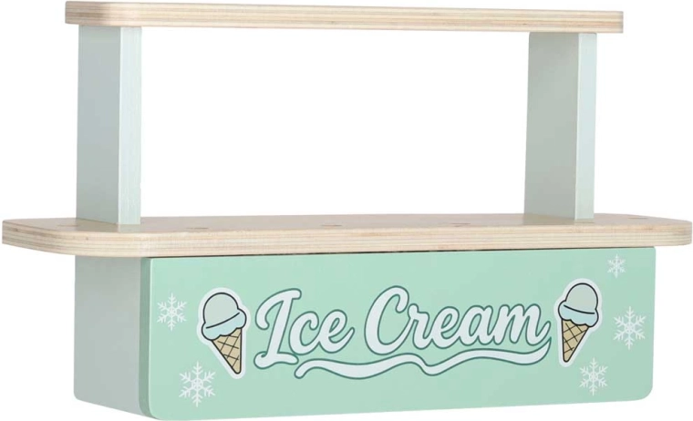 Puesto para servir y exhibir helados
