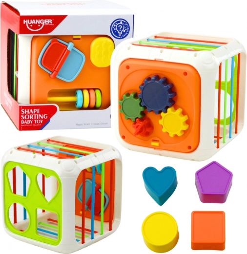 Cubo sensorial educativo para niños