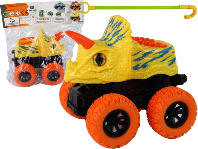 Juguete vehículo todoterreno Triceratops con ruedas de goma