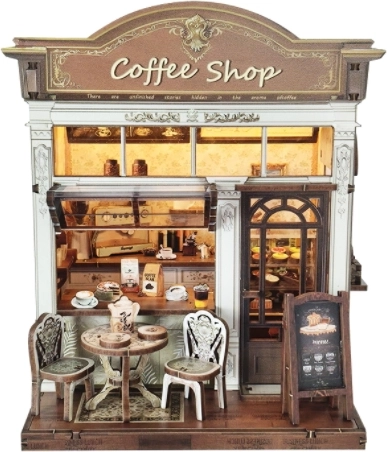 Casa en miniatura – tienda con cafetería 2Kids Toys