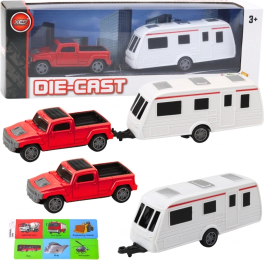 Set de cochecito con caravana roja