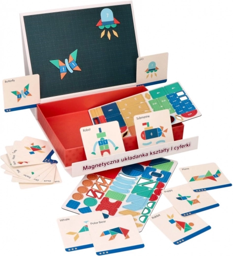Tablero magnético plegable – formas y números