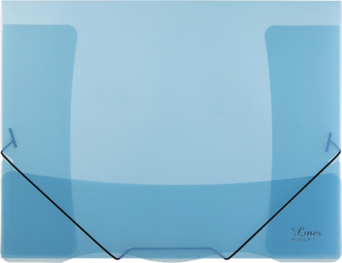 Carpeta con goma Lines azul transparente