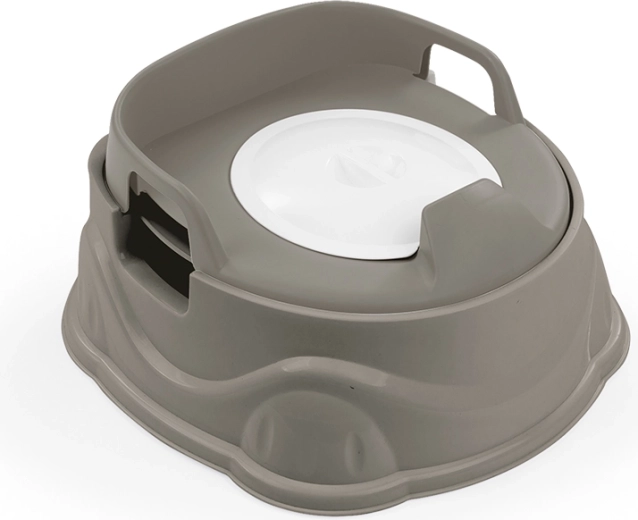 Orinal infantil 3 en 1 con asiento reductor para WC y banquito, gris