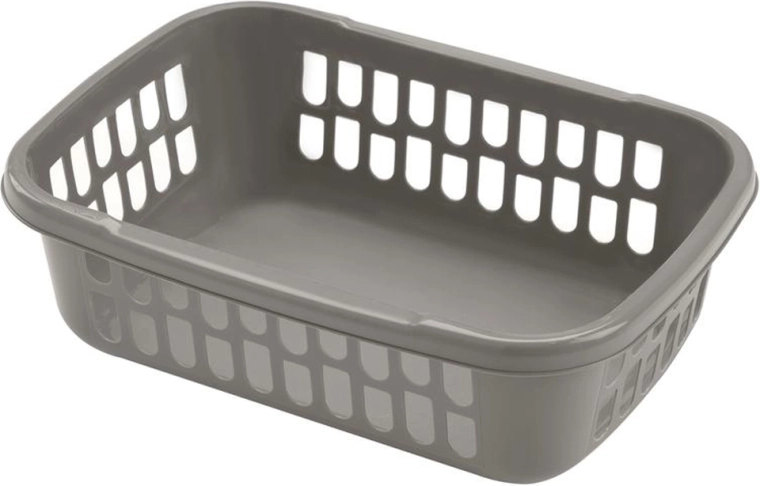 Cesta de almacenamiento de plástico HEIDRUN 36 × 27 × 10,5 cm, mix de colores