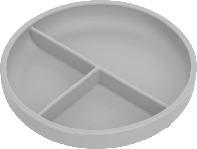 Plato de silicona gris