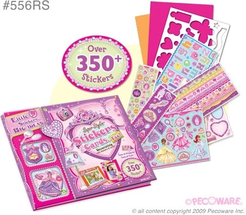 Set de tarjetas y pegatinas con princesas