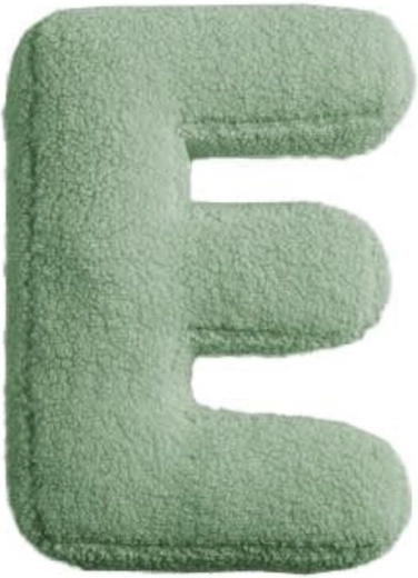 Mealini letra de peluche E verde - 1 unidad