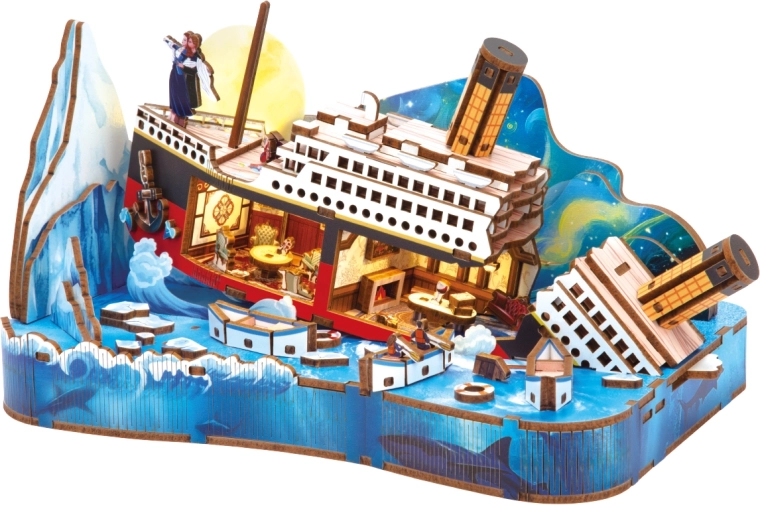 2Kids Toys rompecabezas 3D de madera escena en miniatura Titanic - 1 pieza