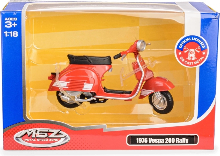 Modelo de scooter Vespa 200 Rally 1:18 rojo (1976)