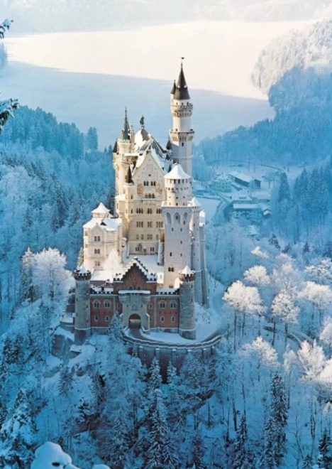 Puzzle Ravensburger Castillo de Neuschwanstein en invierno 1500 piezas