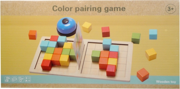 Juego de madera para 2 jugadores: ¿quién arma el patrón primero?