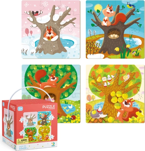 Puzle infantil DODO Las cuatro estaciones, 4 en 1