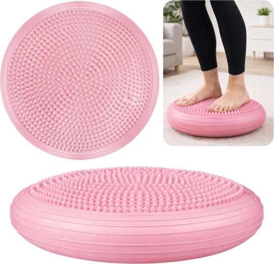 Disco sensoriomotor de equilibrio con púas 34 cm – rosa