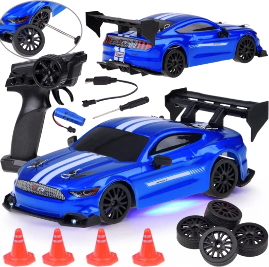 Automóvil deportivo 4x4 teledirigido con función de drift 1:24