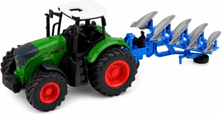 Tractor con arado multireja acoplable