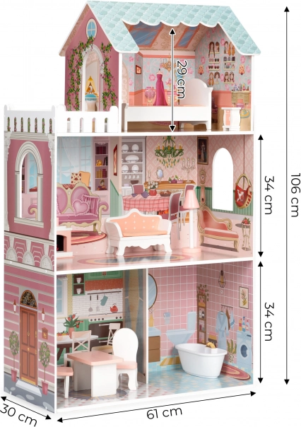 Tres plantas y cinco habitaciones