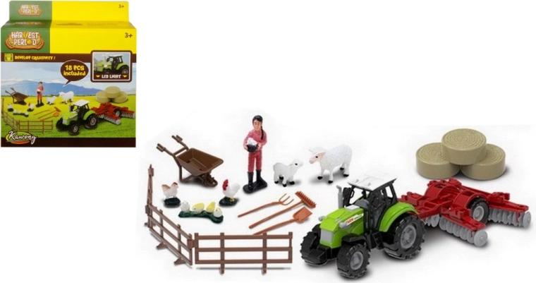 Set agrícola con tractor con luz y sonido y accesorios