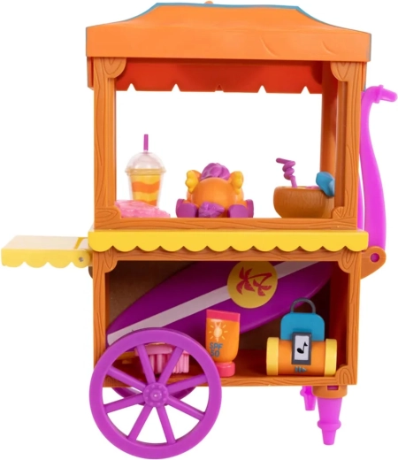 Carrito de venta Surf & Snacks con ruedas