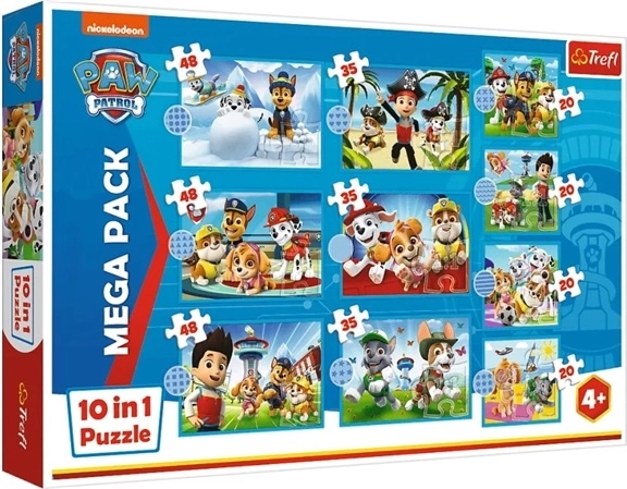 Puzzle 10 en 1 Equipo amistoso de La Patrulla Canina