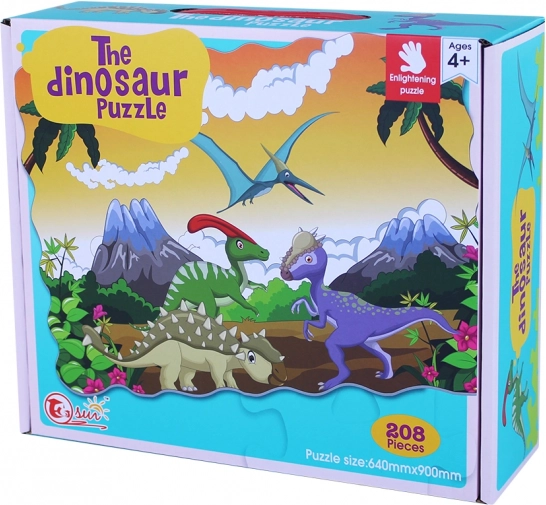 Puzle Dinosaurios 208 piezas 90x64 cm