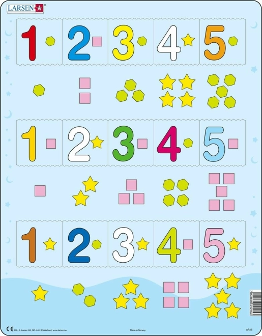 Puzzle educativo Larsen: contar hasta cinco