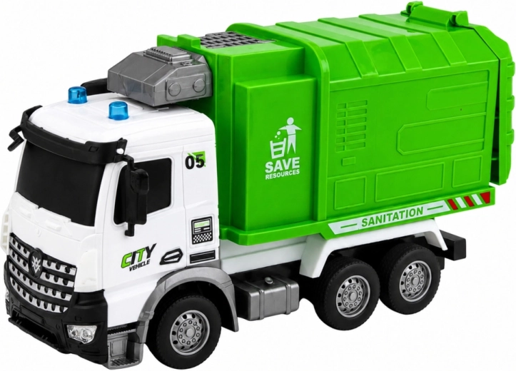 Juguete RC de camión de basura realista