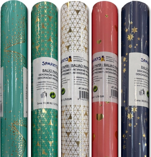 Papel de regalo 200 × 70 cm – varios motivos