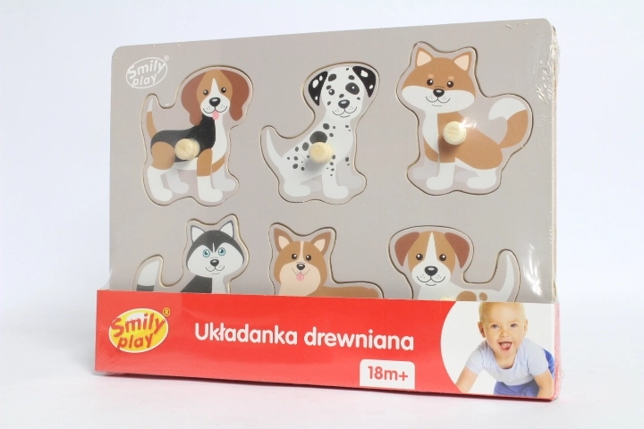 Puzzle de madera para encajar con perros