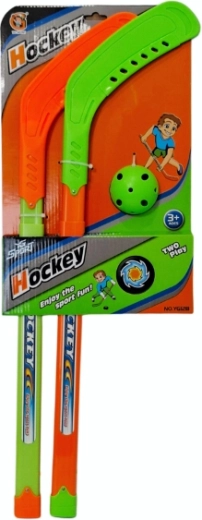 Set de hockey infantil – palos de hockey ajustables, pelota y disco