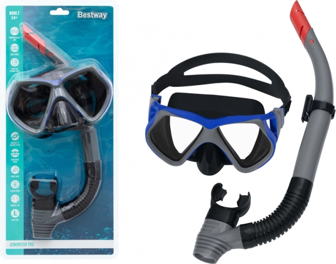 Set de snorkel BESTWAY – máscara y tubo de snorkel – Negra