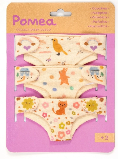 Djeco set de pañales de tela para muñecas (3 uds.)