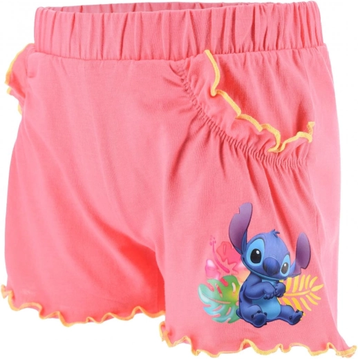Pantalones cortos infantiles rosas de Lilo y Stitch