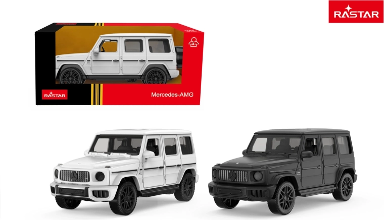 Modelo de coche metálico Rastar Mercedes AMG G63 blanco 1:43
